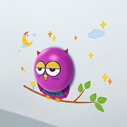 Svetlo ovládané nástenné svietidlo OWL Súčasná kreatívna 3D nástenná nástenná lampa