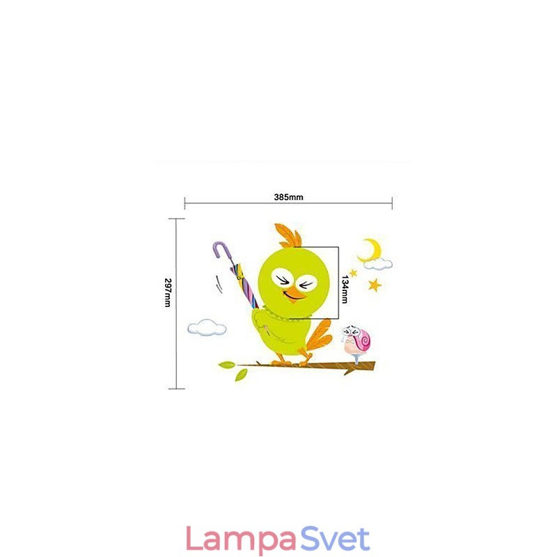 Svetlo ovládané nástenné svietidlo pre vtáky Súčasná kreatívna 3D nástenná nástenná lampa