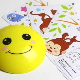 Samolepky na stenu Monkeys svetlom aktivovaná inteligentná indukčná smetope ozdobná nástenná lampa