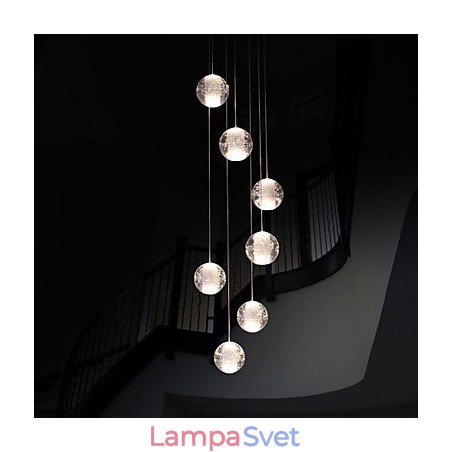 Moderné závesné svietidlo Závesná lampa G4 Retroifit 7 svetiel Chrómovaný krištáľ na schodisko Moderné závesné svietidlo Závesná lampa G4 Retroifit 7 svetiel Chrómovaný krištáľ na schodisko