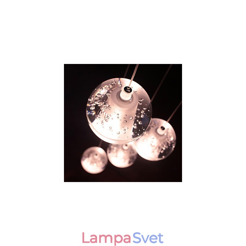 Moderné závesné svietidlo Závesná lampa G4 Retroifit 7 svetiel Chrómovaný krištáľ na schodisko