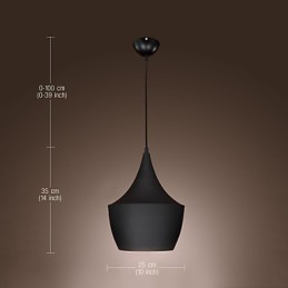 Závesné svetlo Retro Vintage Tom Dixon Design Black