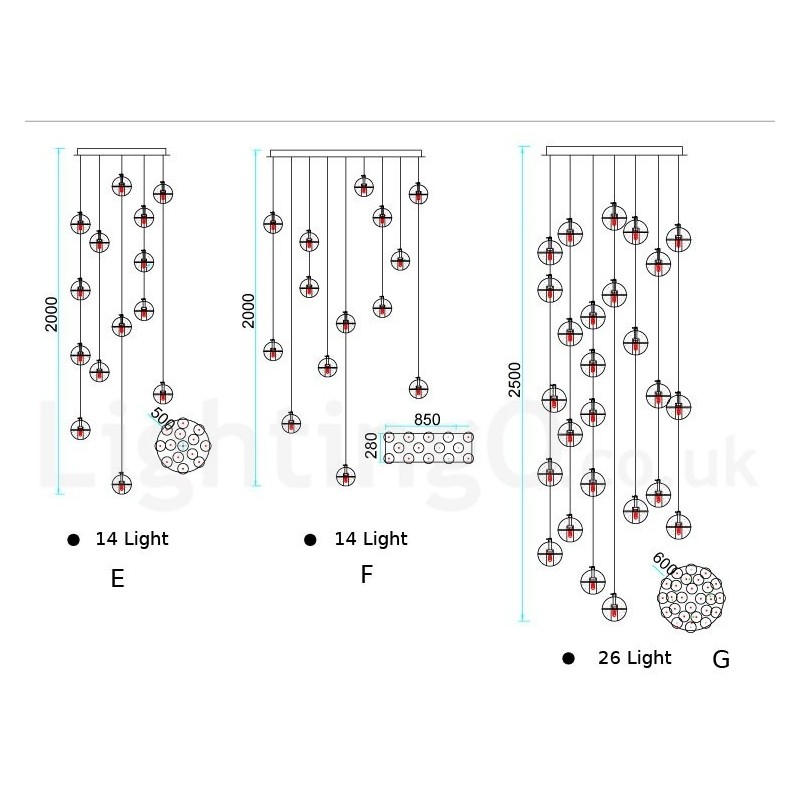 Creative Engineering Stage Meteorer Závesné svietidlo s krištáľovou guľou