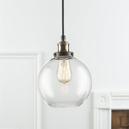 Závesná lampa Industrial Factory Starožitná mosadz Jedno svietidlo Sklenené tienidlo Závesné svetlo kaviarne