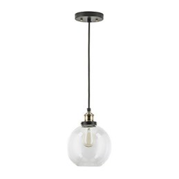 Závesná lampa Industrial Factory Starožitná mosadz Jedno svietidlo Sklenené tienidlo Závesné svetlo kaviarne
