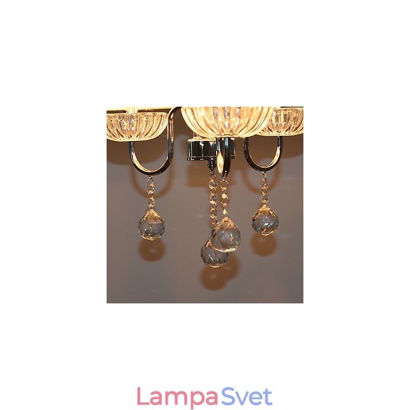 Moderný súčasný krištáľový galvanicky pokovovaný luster