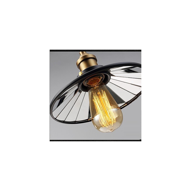 Vintage Pully Pendant Light 3 Island Foyer Metal+ Galss vnútorné tienidlo