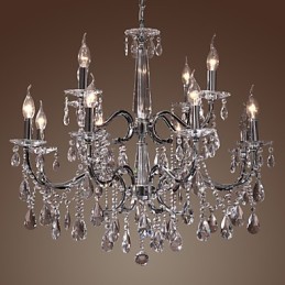 Luster Crystal Modern 2 Tiers Living 12 Lights