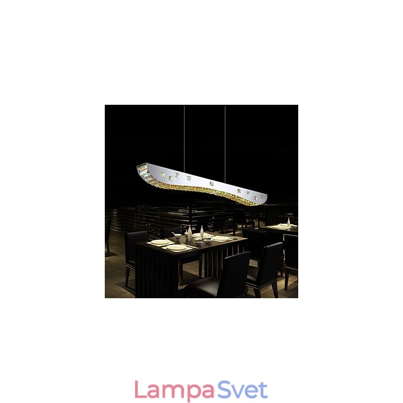 Krištáľový prívesok Light Chrómový kovový prívesok Light Jantar alebo Clear Crystal