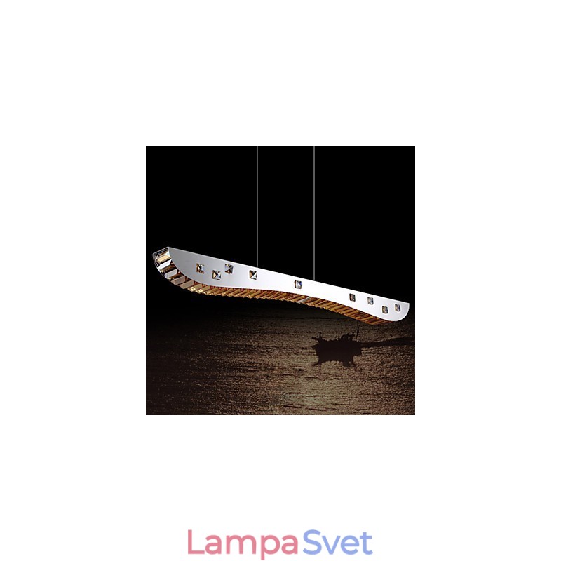 Krištáľový prívesok Light Chrómový kovový prívesok Light Jantar alebo Clear Crystal