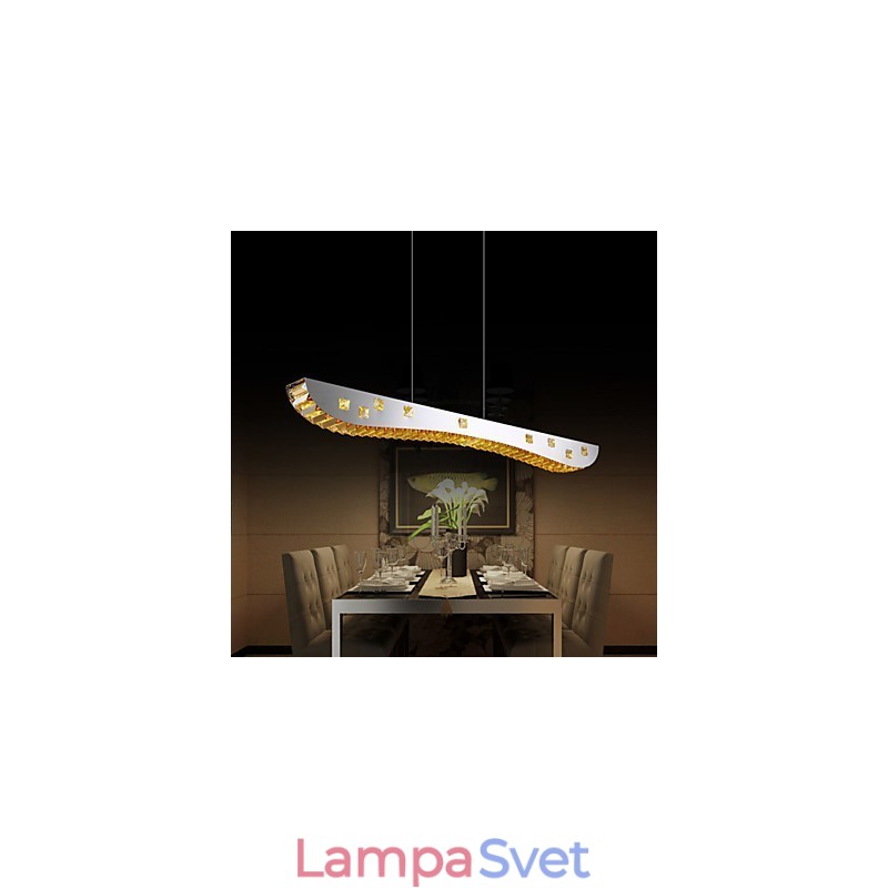 Krištáľový prívesok Light Chrómový kovový prívesok Light Jantar alebo Clear Crystal