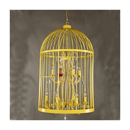 Vintage Iron Cage Lampa Luster Crystal Vintage Iron Cage Lampa Luster Crystal