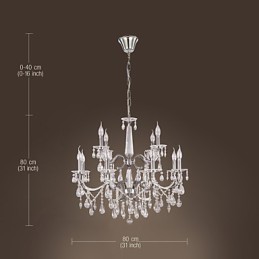 Luster Crystal Modern 2 Tiers Living 12 Lights