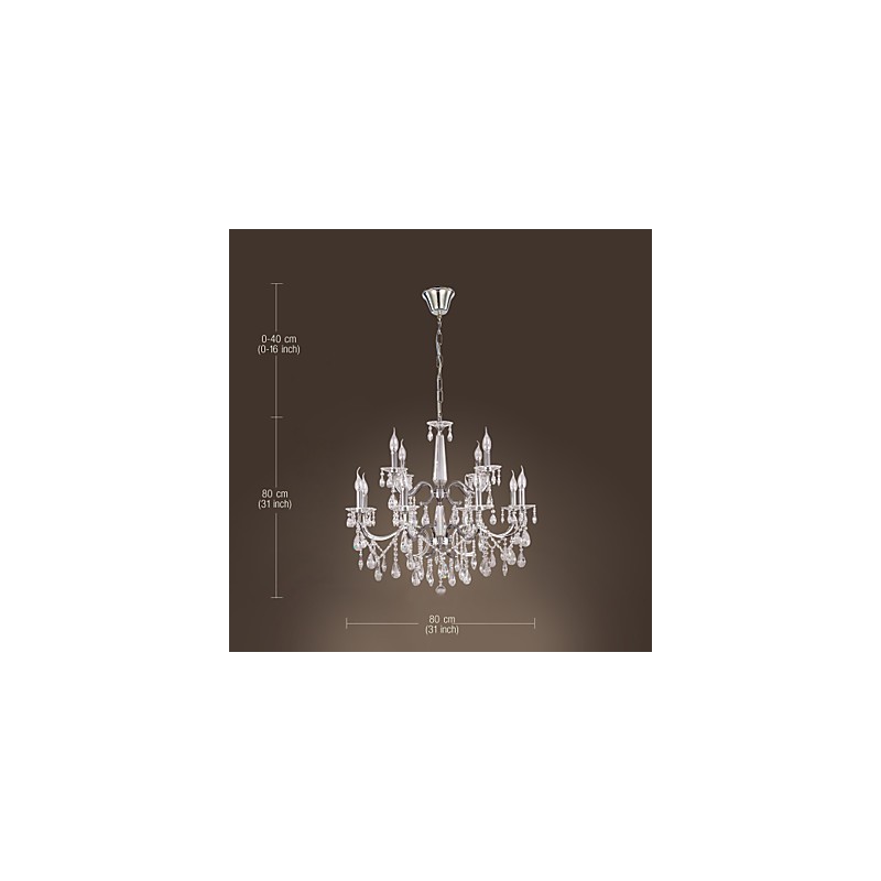 Luster Crystal Modern 2 Tiers Living 12 Lights