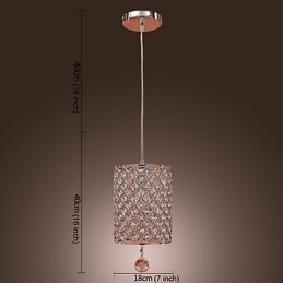 Závesné svietidlo Crystal Drop vo valcovom štýle