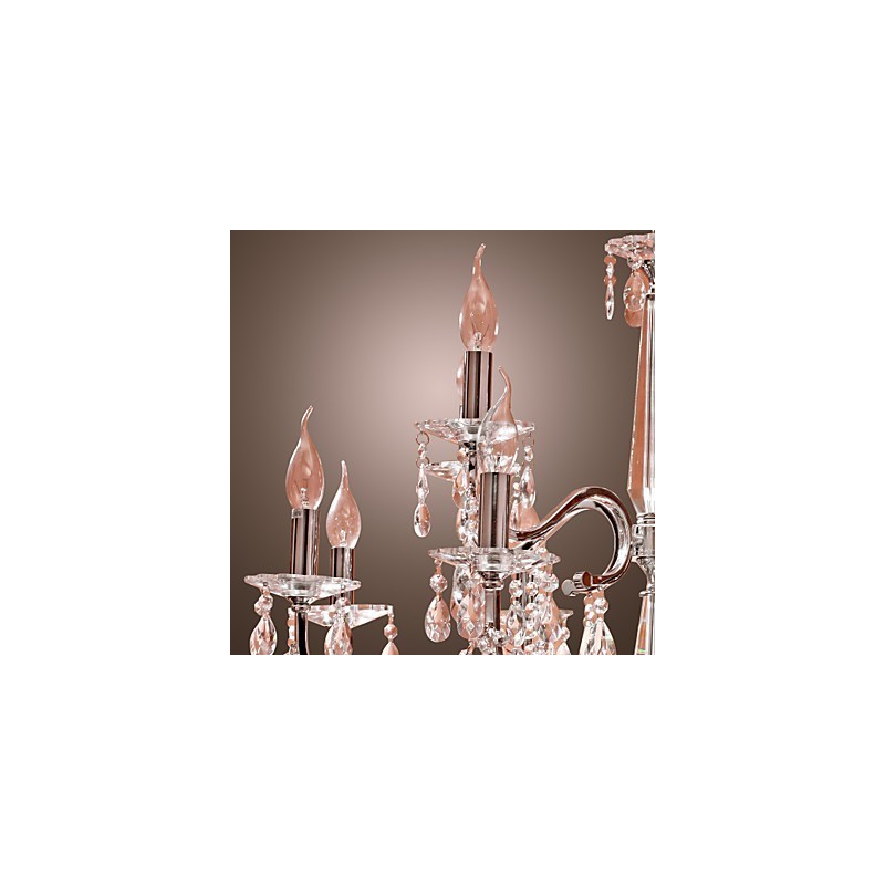 Luster Crystal Modern 2 Tiers Living 12 Lights