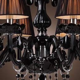 Luster Luxury Modern Black Crystal Living 8 svietidiel