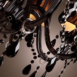 Luster Luxury Modern Black Crystal Living 8 svietidiel