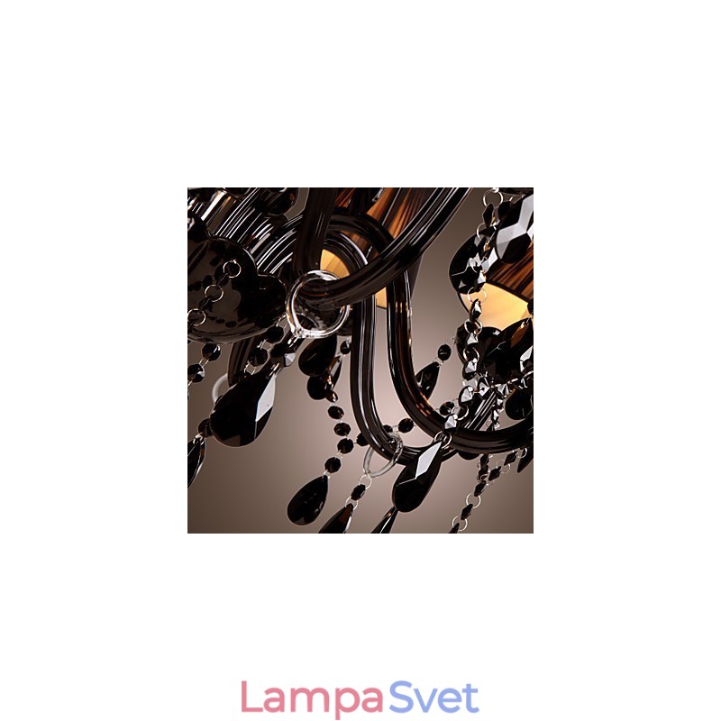 Luster Luxury Modern Black Crystal Living 8 svietidiel