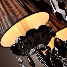 Luster Luxury Modern Black Crystal Living 8 svietidiel