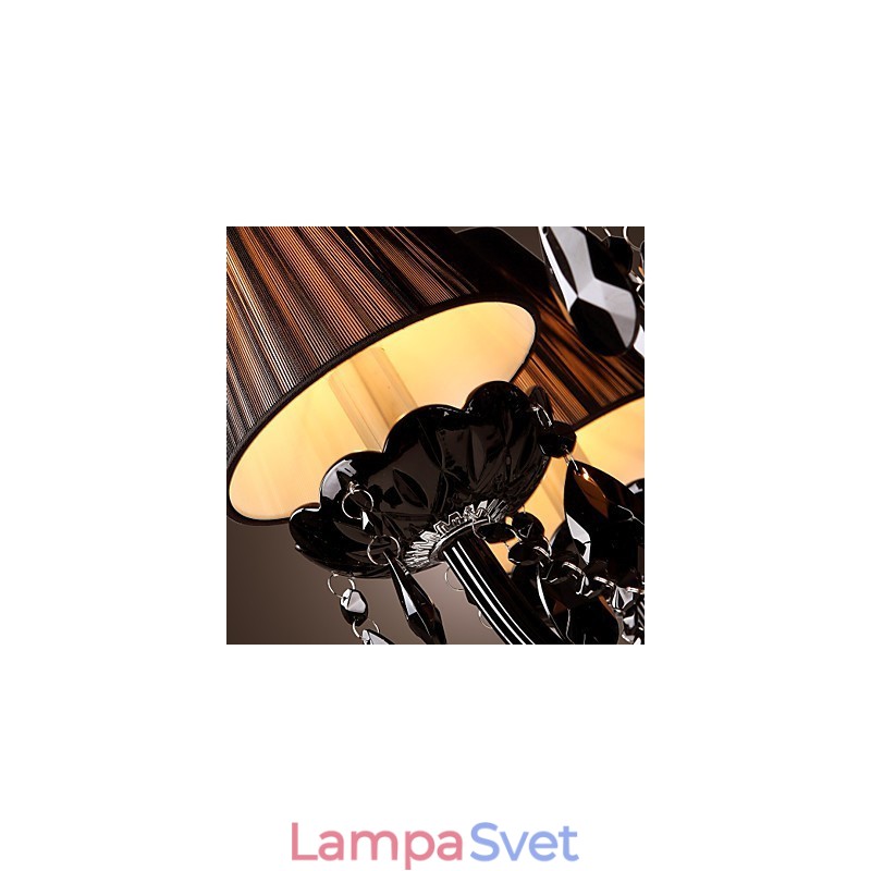 Luster Luxury Modern Black Crystal Living 8 svietidiel