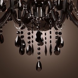 Luster Luxury Modern Black Crystal Living 8 svietidiel