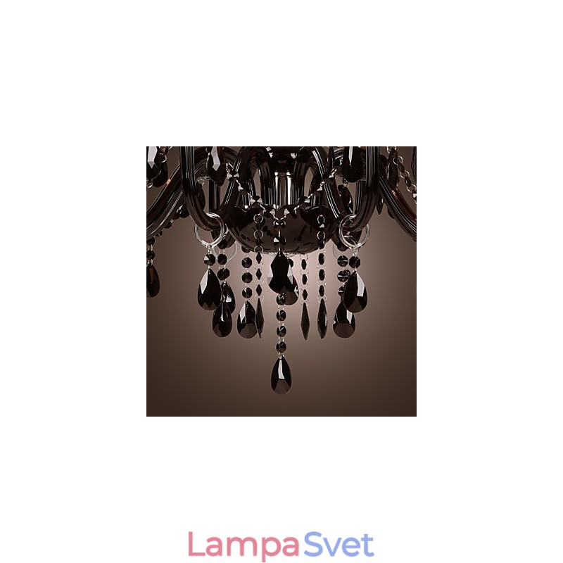 Luster Luxury Modern Black Crystal Living 8 svietidiel