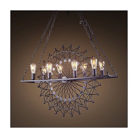 Závesná lampa s kolesom mrakodrapu v priemyselnom štýle Závesná lampa s kolesom mrakodrapu v priemyselnom štýle