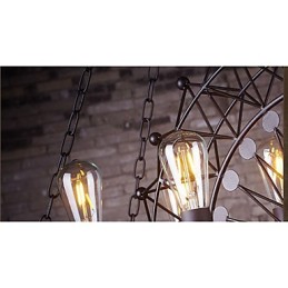 Závesná lampa s kolesom mrakodrapu v priemyselnom štýle