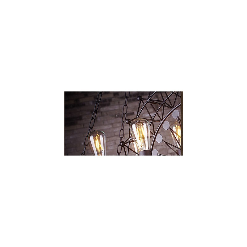 Závesná lampa s kolesom mrakodrapu v priemyselnom štýle