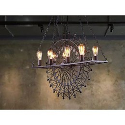 Závesná lampa s kolesom mrakodrapu v priemyselnom štýle