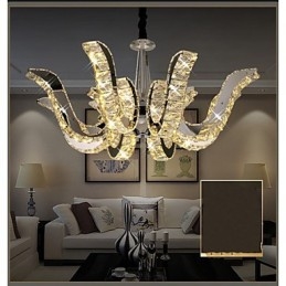 Krištáľová lampa Moderná luxusná sviečková Krištáľová závesná lampa