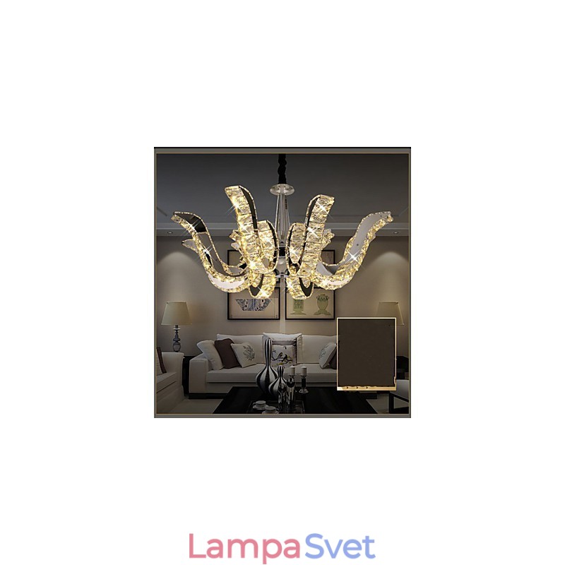 Krištáľová lampa Moderná luxusná sviečková Krištáľová závesná lampa
