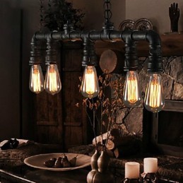 Tradičné klasické Vintage lampáš Country Retro Mini štýl maľba Kovové závesné svetlo Jedáleň