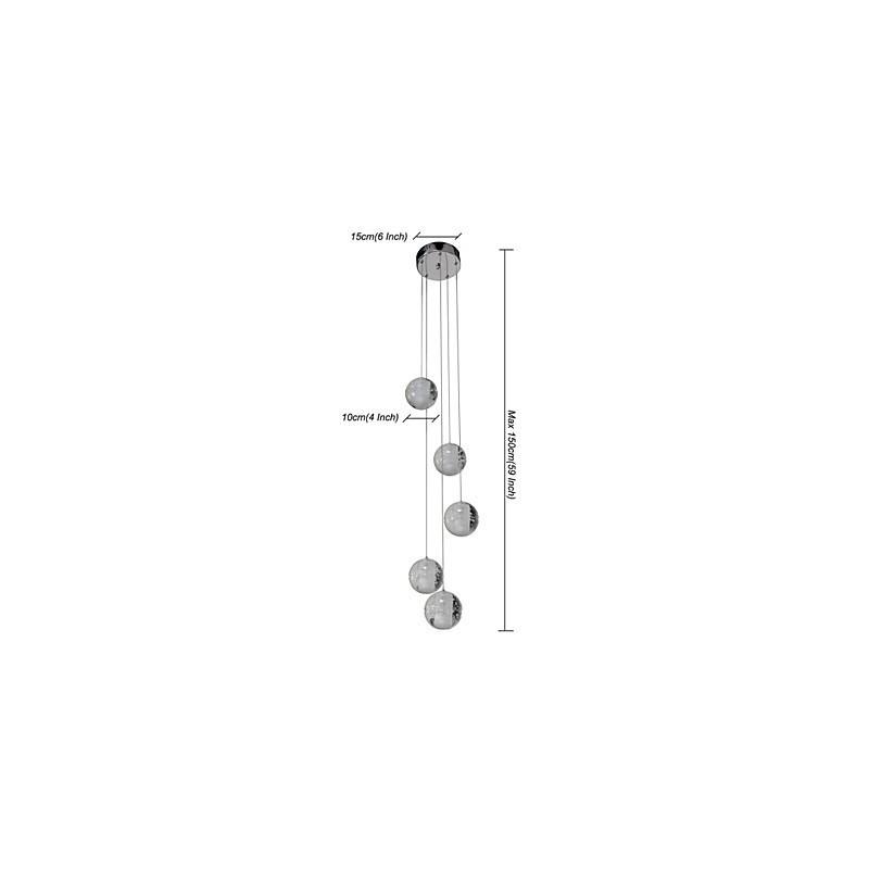 Moderné závesné svietidlo Závesné svietidlá G4 Retroifit Chrome Plating Crystal for Schody Light