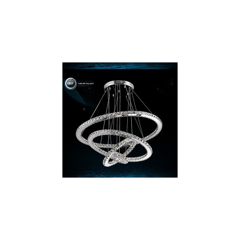 Moderné závesné svietidlo číre krištáľové stropné lusterové svietidlo s D100CM+D80CM+D60CM+D40CM