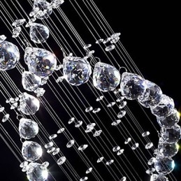 Stropné krištáľové závesné svietidlá 13 svetiel Moderné strieborné Canpoy Transparentné K9 Crystal svietidlá