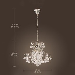 Závesné svietidlo Luxusné moderné Crystal Living 6 svetiel