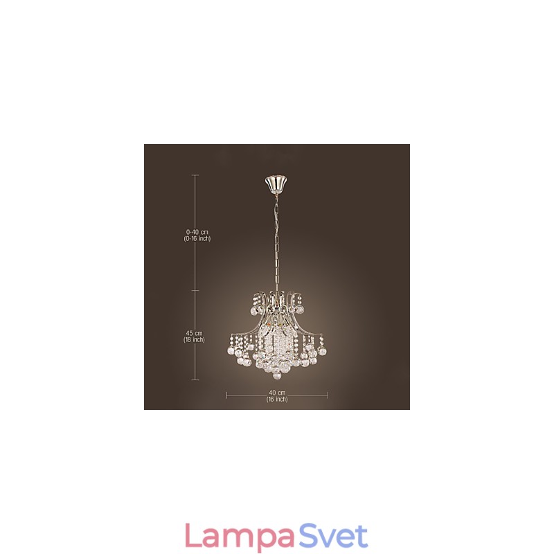 Závesné svietidlo Luxusné moderné Crystal Living 6 svetiel
