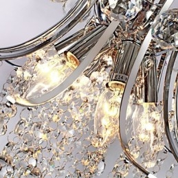 Závesné svietidlo Luxusné moderné Crystal Living 6 svetiel