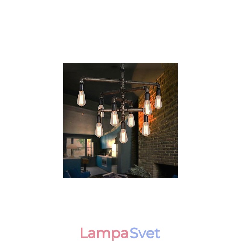 Tradičné klasické retro retro lucerna vidiecka maľba s kovovým príveskom