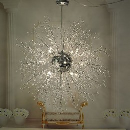 Závesné svietidlo Globe Crystal Chrome Metal Luster