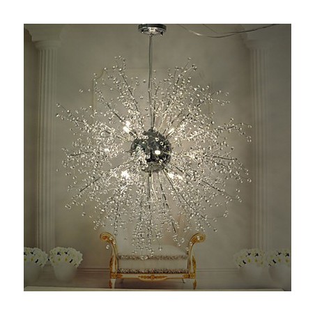 Závesné svietidlo Globe Crystal Chrome Metal Luster Závesné svietidlo Globe Crystal Chrome Metal Luster