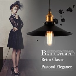 Závesné svietidlo v európskom štýle Retro Classic Art Droplight s priemerom žiarovky 22 cm