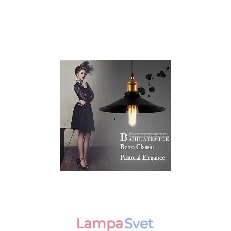 Závesné svietidlo v európskom štýle Retro Classic Art Droplight s priemerom žiarovky 22 cm