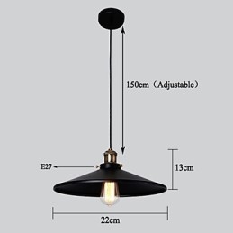 Závesné svietidlo v európskom štýle Retro Classic Art Droplight s priemerom žiarovky 22 cm