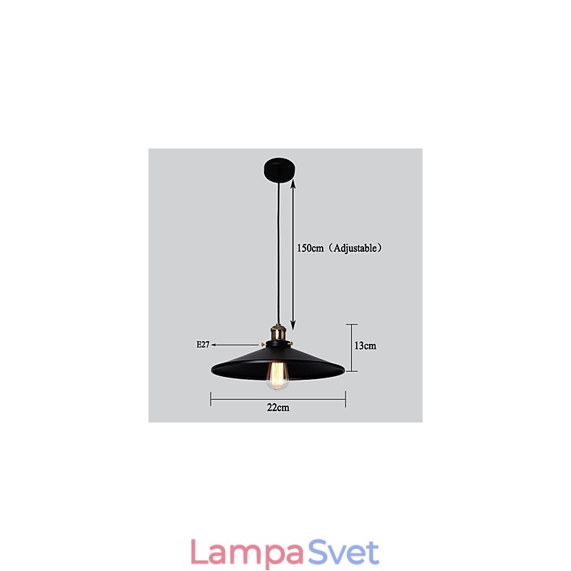 Závesné svietidlo v európskom štýle Retro Classic Art Droplight s priemerom žiarovky 22 cm