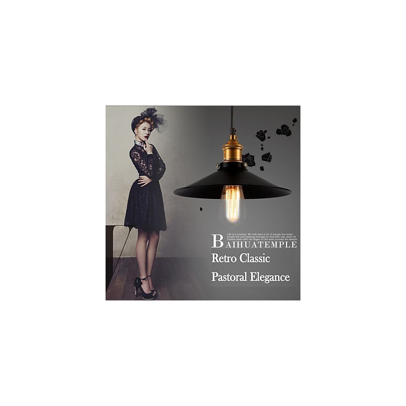 Závesné svietidlo v európskom štýle Retro Classic Art Droplight s priemerom žiarovky 30 cm