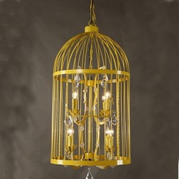 Vintage lampa na schodisko zo železnej klietky Crystal A