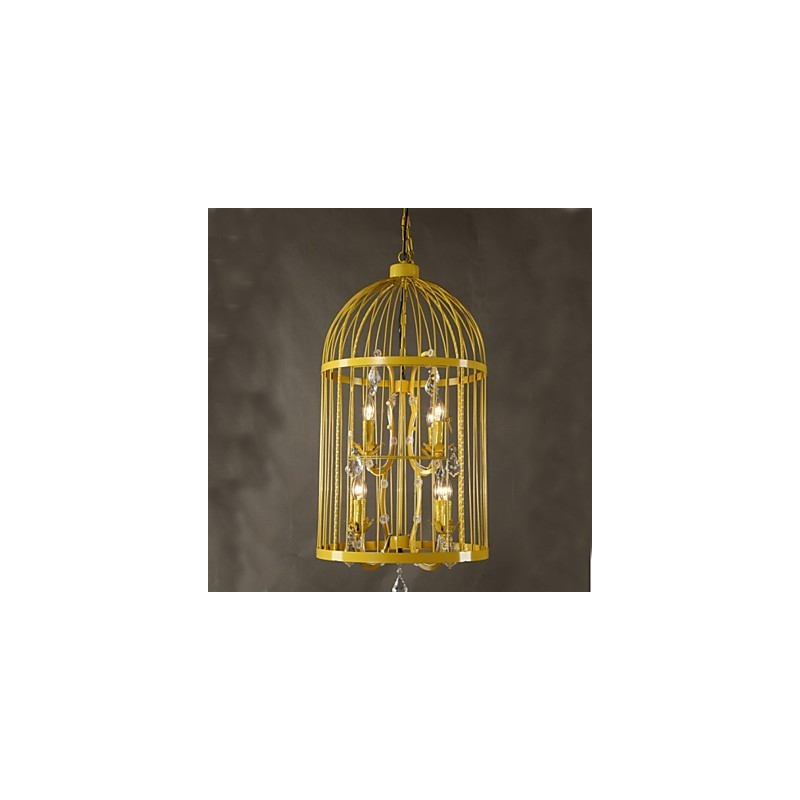 Vintage lampa na schodisko zo železnej klietky Crystal A